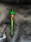 Green handmade pen